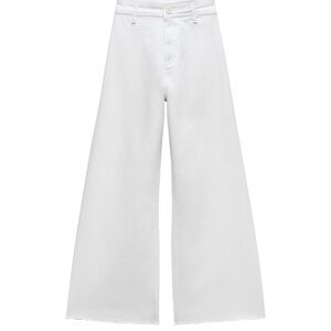 Wide-Leg White Pants